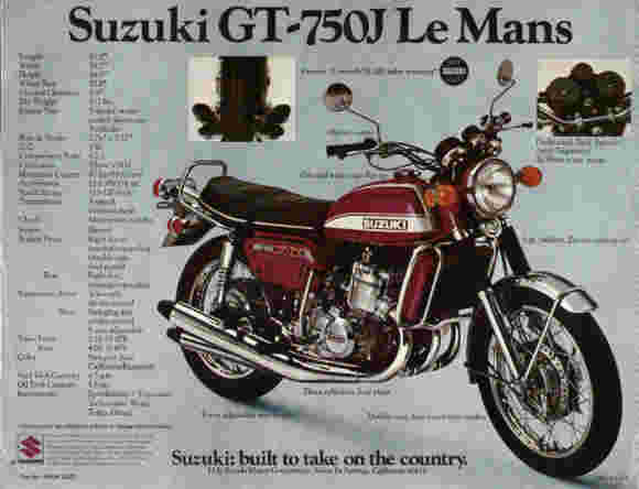 Prospektblatt GT750J USA 1972